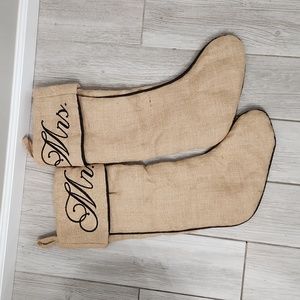 Mr. And Mrs Burlap Christmas stockings